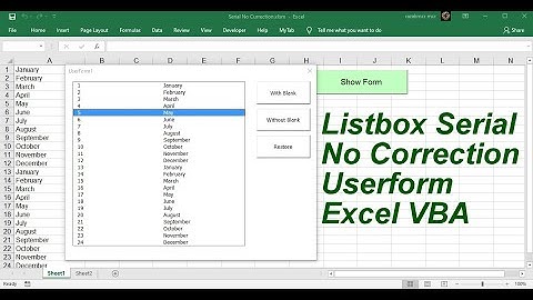 Listbox Serial Number Correction Userform Excel VBA