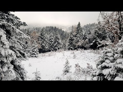 Χιονισμένα τοπία χωριά Τρικάλων drone Καλαμπάκας Ελάτη Χρυσομηλιά Αηδόνα Παλαιοχώρι 29-11-2018