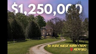 A dream hobby farm with STUNNING  stone farmhouse on 50 acres of paradise minutes from Owen Sound.