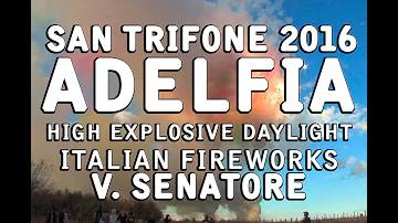 Adelfia - San Trifone 2016: Vicenzo Senatore - Loud explosive Daylight fireworks! HQ Sound!