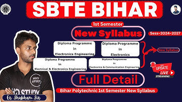 bihar polytechnic 1st semester new syllabus|Electronics Engineering/Electronics/EEE/ECE new syllabus