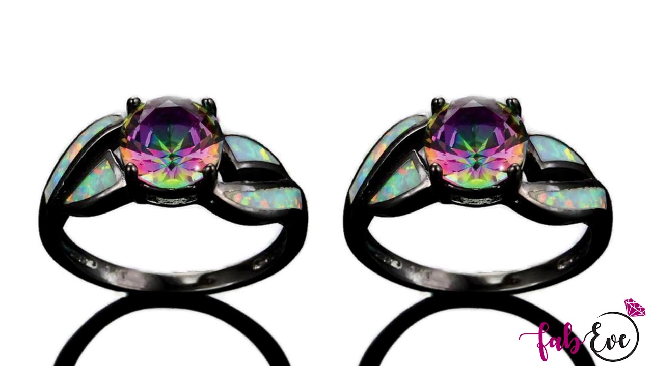 Charming Fire Opal Promise Ring