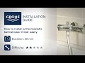 Install a GROHE thermostatic bath/shower mixer
