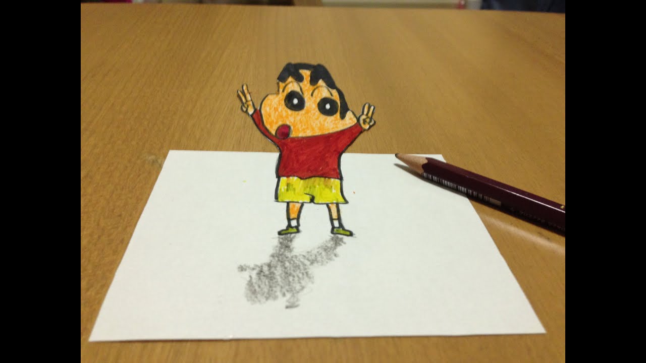 Download How to draw 3D Shin Chan Tricks Art - Easy and Simple Drawing