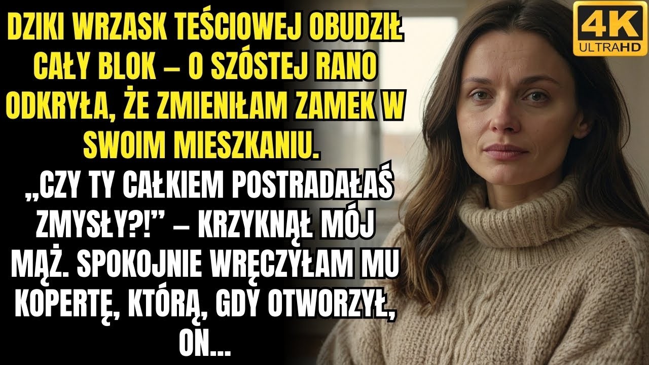 Krzyki teściowej obudziły cały blok — o szóstej rano dowiedziała się, że zmieniłam zamek w swoim