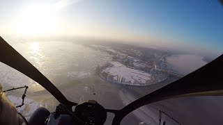 Dynali H3 ultralight helicopter - winter flying