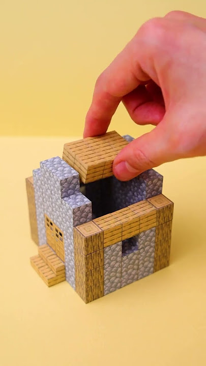 Minecraft House / Magnetic Papercraft #shorts
