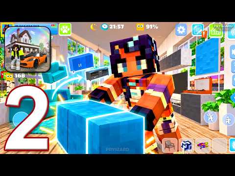 School Party Craft - Gameplay Walkthrough Part 2 - My First House (iOS, Android)