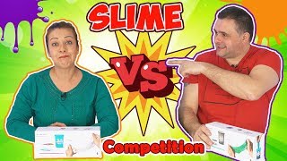 SLIME BATTLE ! Slime comprado | Quién hace slime mejor Marta vs David