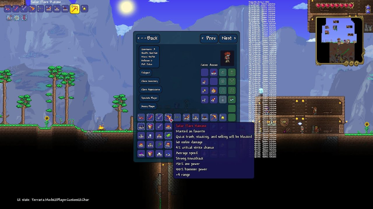 Terraria Hacked Client 1.4.4.9 UI Overhaul YouTube