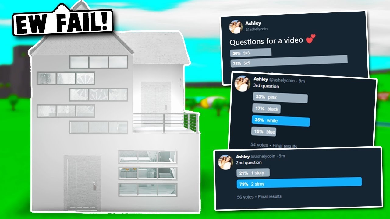 I Let My Twitter Followers Control My New House Build On Bloxburg Roblox - roblox twitter followers robux get