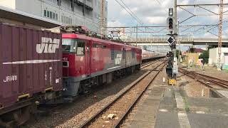 『鉄道開業150年記念』JR常磐線 EH-500 金太郎に特急 ときわが E657系 通過 JRJoban Line  EH-500 Kintaro Electric Locomotive