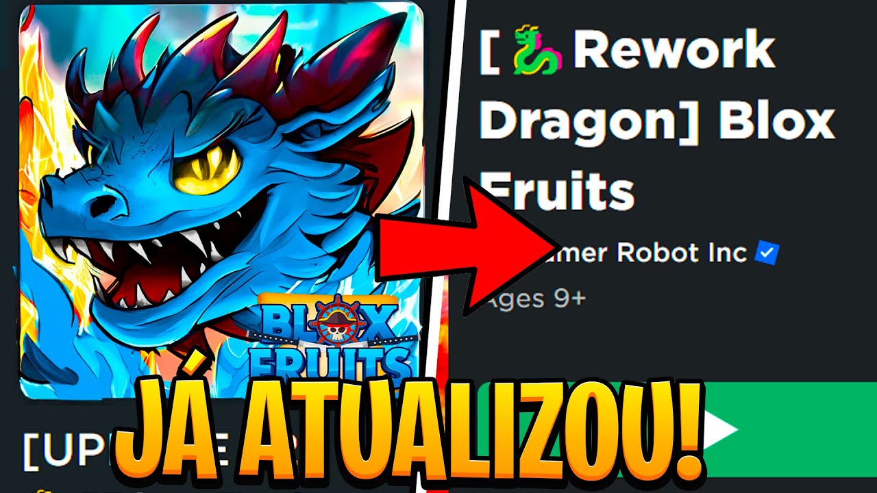 Update 22 O BLOX FRUITS *ATUALIZADO* COM O REWORK DA DRAGON!? (Update 22 ...