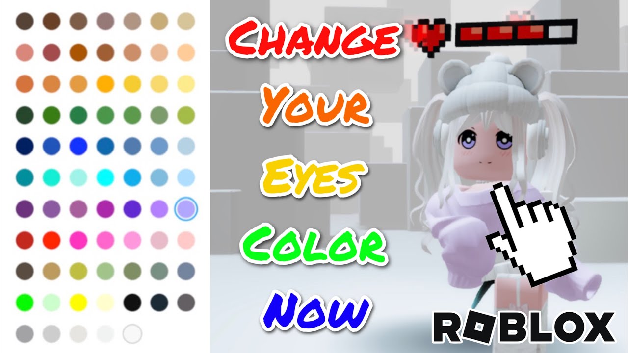 สอนเปลี่ยนสีตา หน้าใหม่ในโรบอก 💕 How to change your eyes color in Roblox YouTube