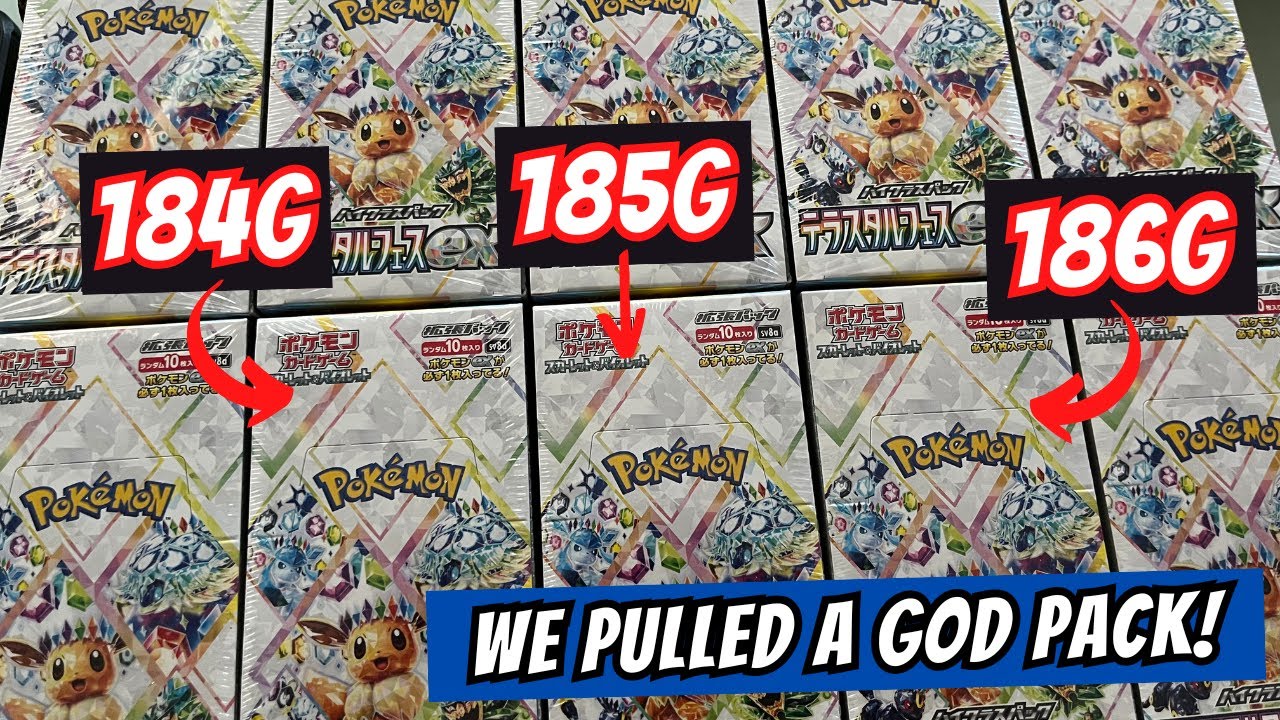 I weighed 20 Japanese Pokemon Terastal Festival Boxes AND pulled a GOD PACK! I weighed 20 Japanese Pokemon Terastal Festival Boxes AND pulled a GOD PACK!
