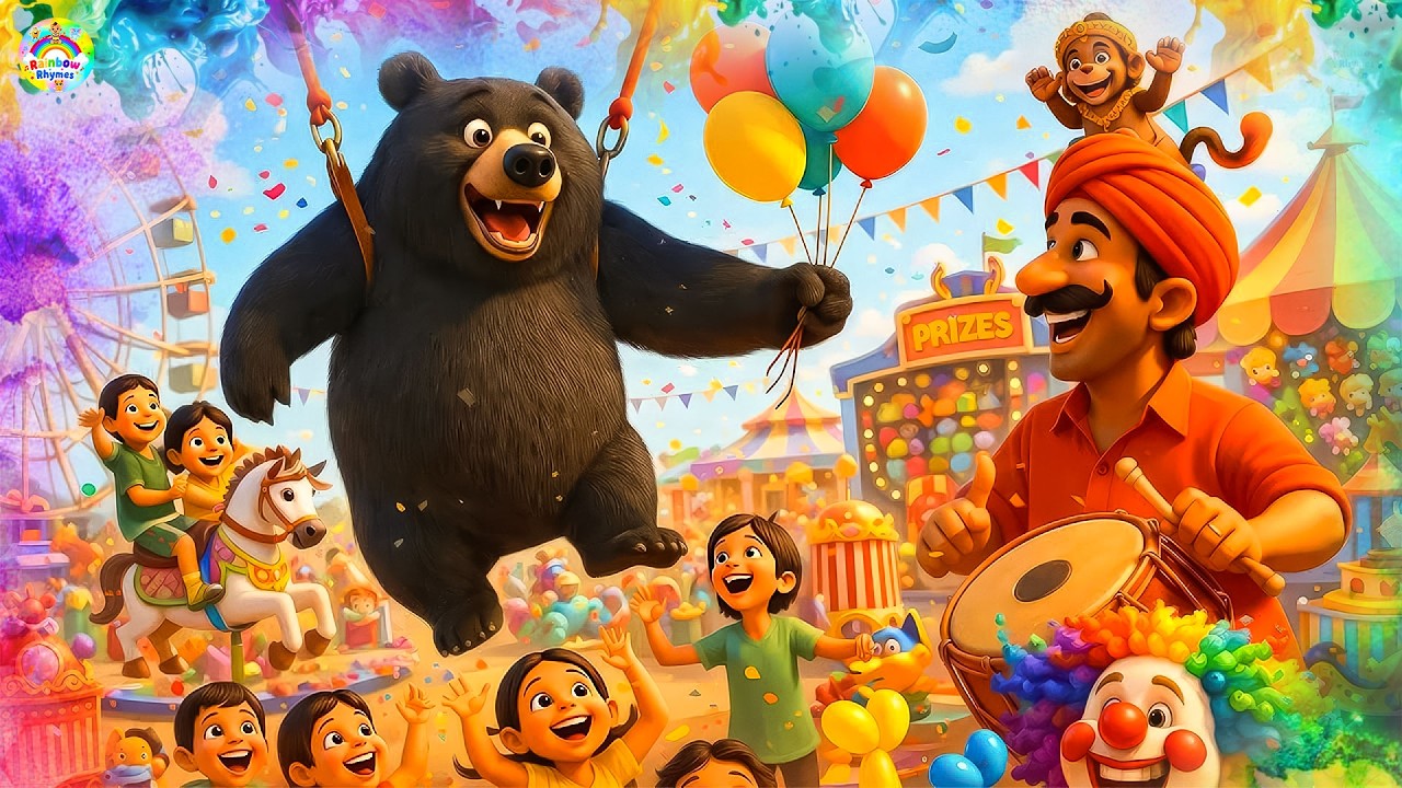 कालू मदारी आया - Kalu Madari Aaya | भालू नाचा 🐻 | Hindi Rhymes For Kids | Nursery Rhymes, #cartoon