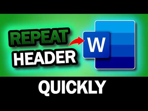 Quickly Repeat Header Rows in Microsoft Word Documents