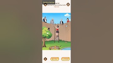 Brain Puzzle Tricky Quest Level 81 Tiger Escape. Walkthrough
