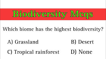 Biodiversity Mcq | biodiversity questions