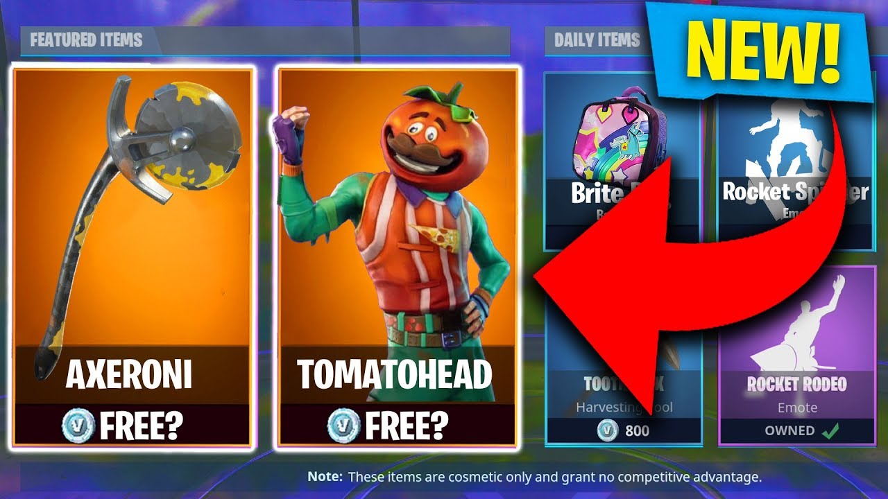 FIRST LOOK! *NEW* LEGENDARY TomatoHead SKIN & Axeron Pickaxe in