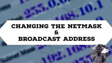 How to change your network mask and broadcast address in linus