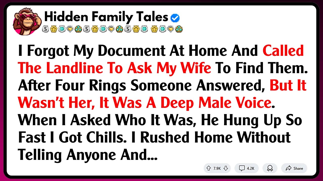 I Forgot My Document At Home And Called The Landline To Ask My Wife To Find Them. After Four Rings..