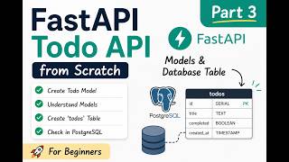 FastAPI - Todo API project [ PART 3] from absolute scratch! #sqlalchemy #postgresql