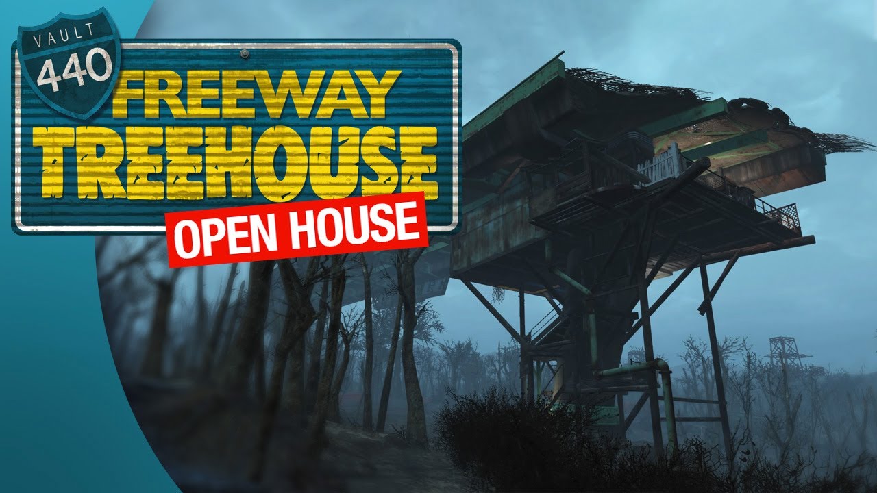 Fallout 4 OPEN HOUSE Freeway Treehouse (Fallout 4 / PS4 / Mods