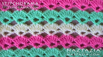 HOW to CROCHET BASIC SHELL STITCH - Stitchorama by Naztazia