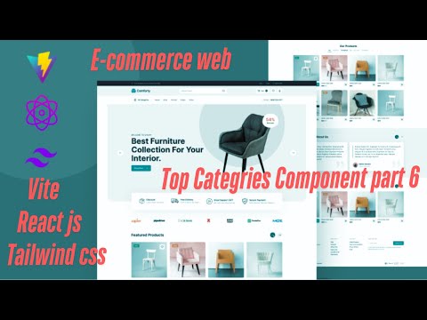 Build an E-commerce Website with React.js, Vite & Tailwind CSS | Top Categories Component Part 6