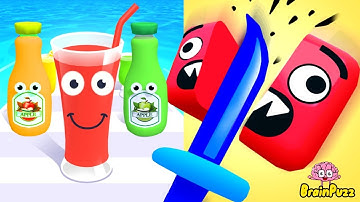 ✅ Juice Run | Sword Cut Run - Playing Best Satisfying Mobile Games - All Level iPad Android Gameplay