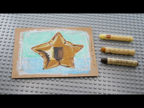 오일파스텔 그림 - 반짝이는 <strong>별</strong> <strong>풍선</strong> 간단하게 그리기