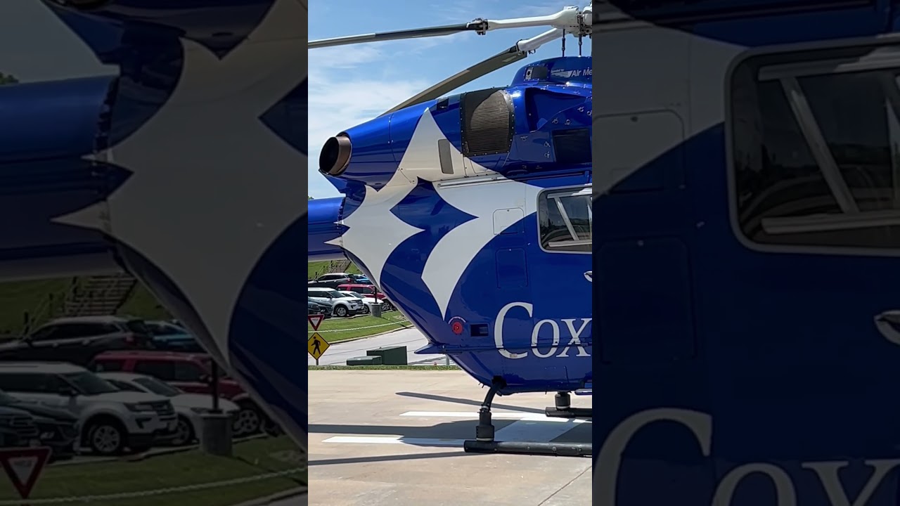 Close-up of the Cox Air Care #NOTAR #helicopter from my first #lifeflight upload in Dec &lsquo;21