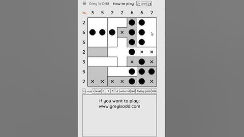 Grey is Odd - Today grids. Solution level 2 7X7 dated 02-10-2024