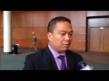Michael Mathis MGM Springfield speaks with reporters