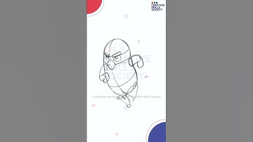 How to Draw Angry Bird Red Step by step