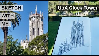 Architecture Drawing - UoA Clock Tower | SKETCH WITH ME