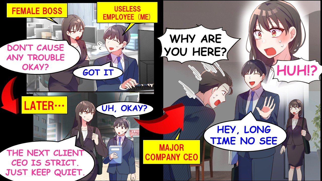 [Manga Dub] The CEO Of A Major Client Company Bowed To Me,  And My Female Boss Was Stunned [RomCom]