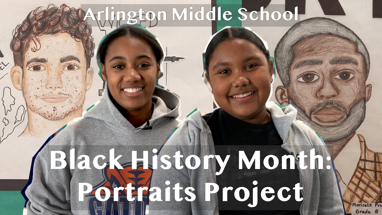 Black History Month Portrait Project at Arlington Middle - YouTube