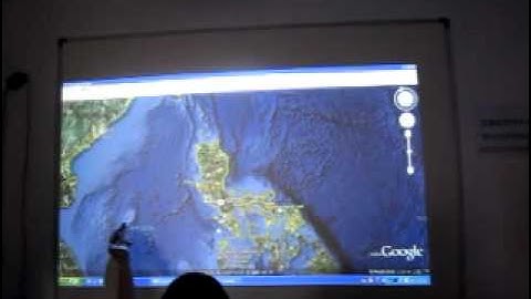 Gloview 3D Touch Interactive Board-Multi Touch Demo-Google Earth