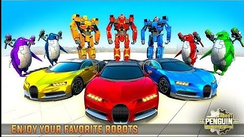 Penguin Robot Transformation | Car Robot Transformation | Chari Games