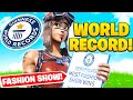 We broke a Fortnite Fashion Show WORLD RECORD... (unbeatable)