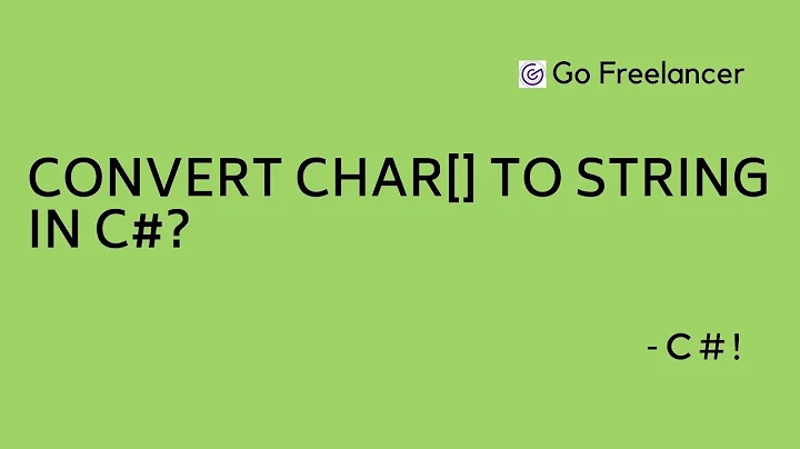 Convert char[] to string in c#