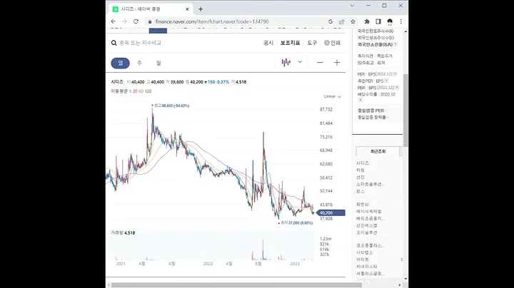 134790시디즈 주가 전망 및 차트 분석