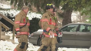 Firefighters battle fire, sometimes mother nature too