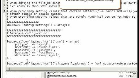 Editing the config file