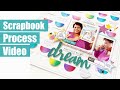 Scrapbook Process Video | Cut File and Ink Blending! | Awesome Dream