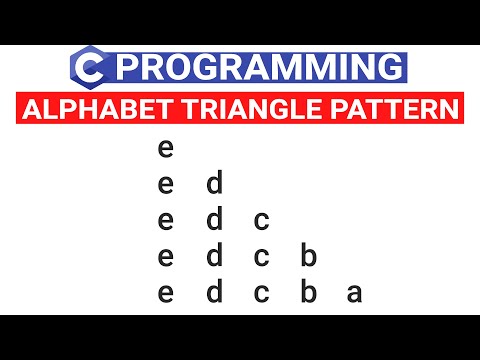 BEST way to Make Triangle Pattern in C Language | C Program to Display Triangle Using Alphabets