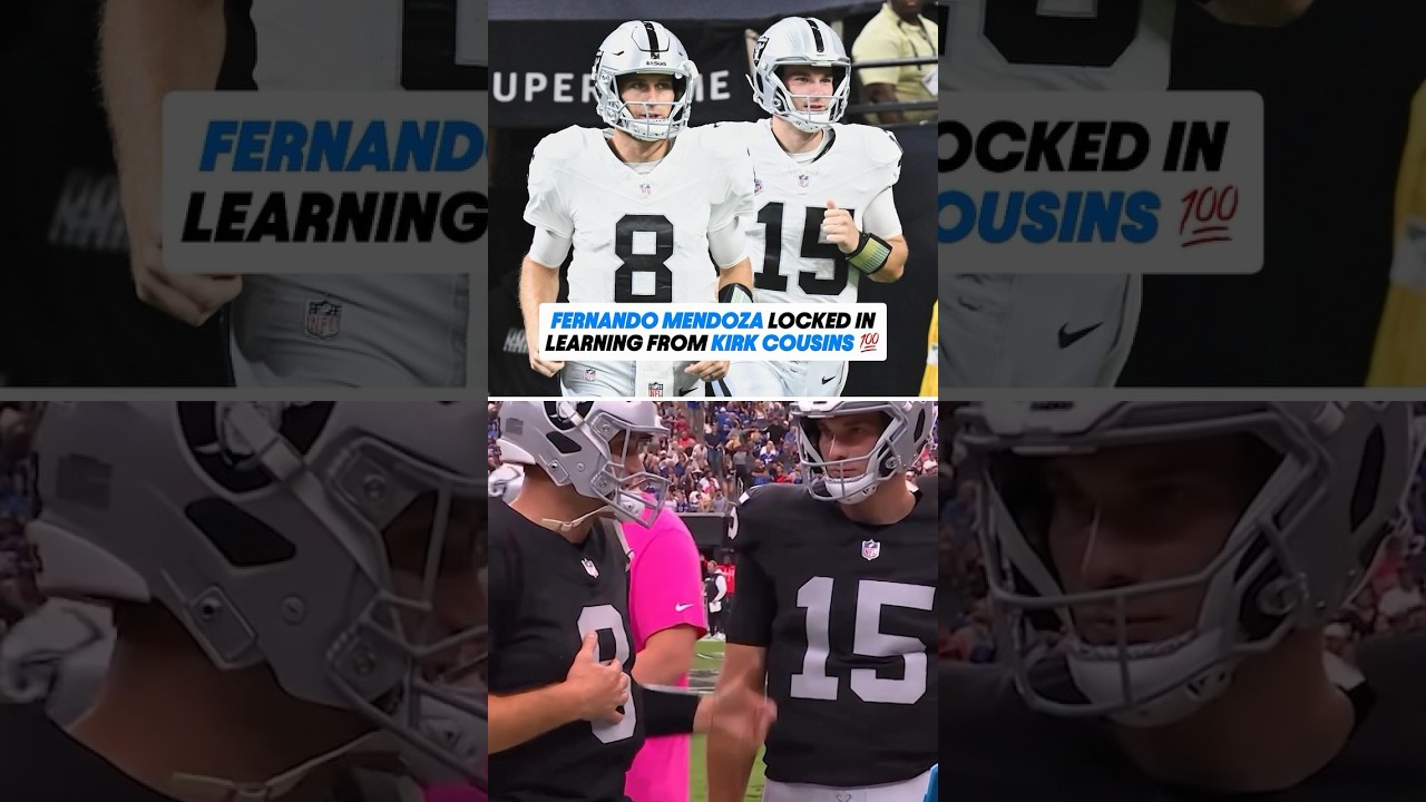 Kirk Cousins talking through things with Fernando Mendoza ✍️
