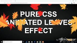Purce CSS animated leaves Effect